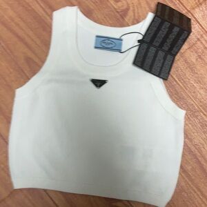 Prada White Tank top shirt size small